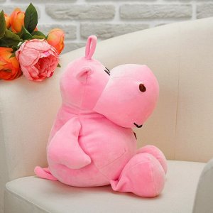 Мягкая игрушка "Бегемотик", цвет розовый, 30 см