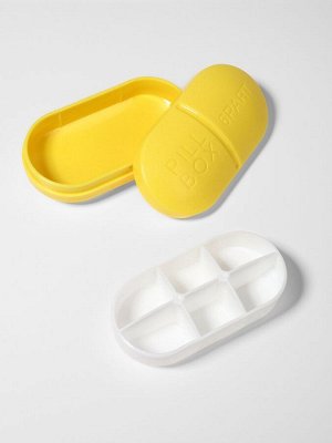 Таблетница Pill Box, 6 секций, 10x5.5x3 см, МИКС
