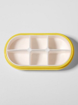 Таблетница Pill Box, 6 секций, 10x5.5x3 см, МИКС