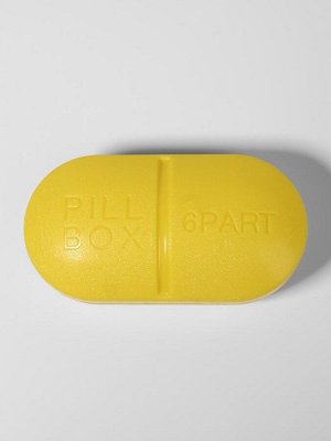 Таблетница Pill Box, 6 секций, 10x5.5x3 см, МИКС