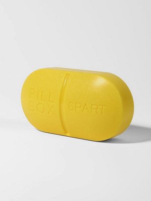 Таблетница Pill Box, 6 секций, 10x5.5x3 см, МИКС