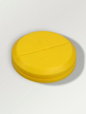 Таблетница с таблеторезкой, d=7x2.3 см, 1 секция, МИКС