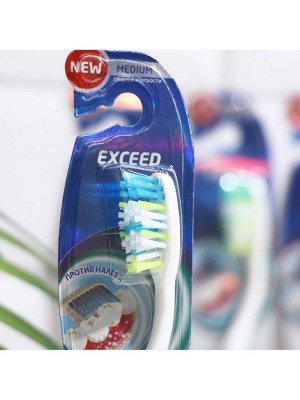 Зубная щётка Rendall Exceed, средней жёсткости, микс, 1 шт.