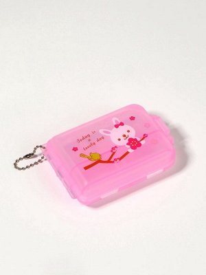 Таблетница с цепочкой, 9.5x6.5x3 см, 7 секций, МИКС