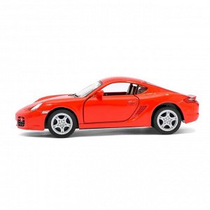 Машина металлическая Porsche Cayman S, масштаб 1:34, открываются двери, инерция, цвет красный