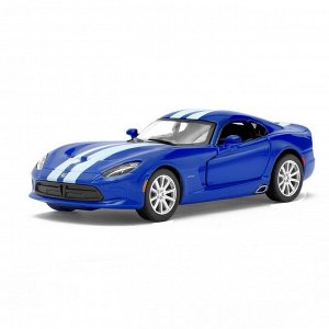 Машина металлическая SRT Viper GTS, масштаб 1:36, открываются двери, инерция, цвет синий