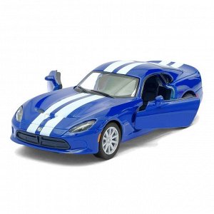 Машина металлическая SRT Viper GTS, масштаб 1:36, открываются двери, инерция, цвет синий