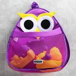 Сетка для хранения игрушек в ванной &quot;Сова&quot;, цвет фиолетовый