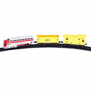 Железная дорога «Грузовой локомотив», со световыми и звуковыми эффектами, длина пути 2,92 м, цвета МИКС