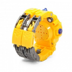 Робот-трансформер «Часы», трансформируется в часы, работает от батареек, цвет жёлтый