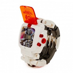 Робот-трансформер «Часы», трансформируется в часы, работает от батареек, цвет белый