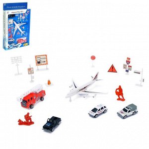 Игровой набор с инерционным транспортом «Аэропорт» МИКС