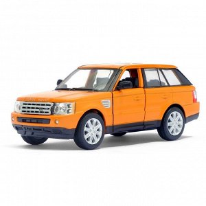 Машина металлическая Range Rover Sport, 1:38, открываются двери, инерция, цвет оранжевый