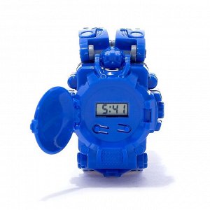 Робот «Часы», трансформируется, с индикацией времени, цвет синий