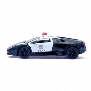 Машина металлическая, инерционная Lamborghini Murcielago LP640 (Police), масштаб 1:36, открываются двери