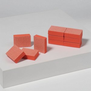 Наждачные бафы для ногтей, двусторонние, 10 шт, 3,5 × 2,5 × 1 см, цвет МИКС