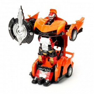 Робот "Автобот", трансформируется, с инерционным механизмом, цвет оранжевый