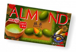 Миндаль в шоколаде со вкусом маття Meiji, 67 гр.