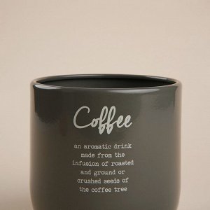 Банка для сахара SL Home, 12x12 см, цвет серый, с бамбуковой крышкой