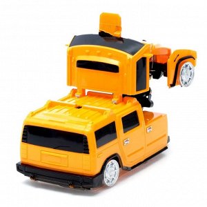 Робот-трансформер радиоуправляемый Hummer H2, ездит по стенам, масштаб 1:24, mz 2829X, цвет оранжевый