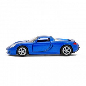 Машина металлическая Porsche Carrera GT, 1:36, открываются двери, инерция, цвет синий