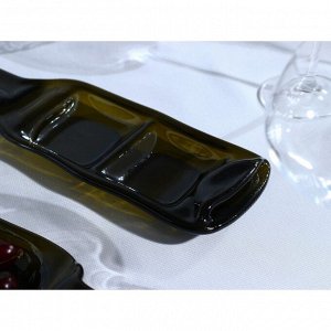 Менажница из бутылки «Селена», 30x15x2 см, с двумя отделениями