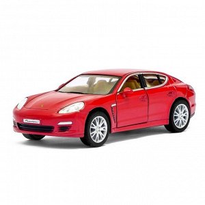 Машина металлическая Porsche Panamera S, масштаб 1:40, открываются двери, инерция, цвет красный