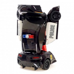 Робот-трансформер радиоуправляемый «Автобот-боксёр», полицейский, с аккумулятором, заряд от USB