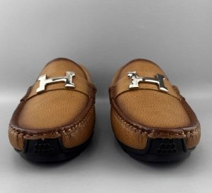 Мокасины мужские верх натуральная кожа, коричневый