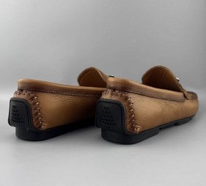 Мокасины мужские верх натуральная кожа, коричневый