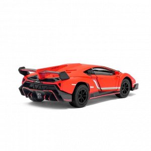 Машина металлическая Lamborghini Matte Series, 1:38, открываются двери, инерция, цвет красный матовый