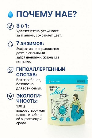 Высококонцентрированное средство для стирки в капсулах “Голубой океан” - HAE CAPSULE DETERGENT “Blue Ocean Scent”