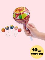 Леденцы с фруктовыми вкусами Чупа Чупс мега Chupa Chups Mega  10 шт внутри  110 гр