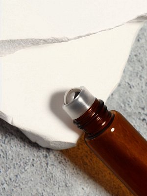 Флакон стеклянный для парфюма, с металлическим роликом, 5 мл, цвет коричневый/чёрный