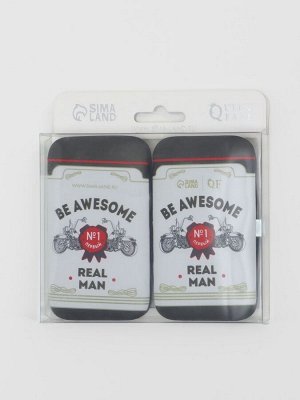 Набор маникюрный REAL MAN, 6 предметов, в футляре, в PVC - коробке, разноцветный