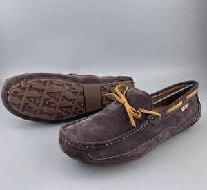 Мокасины мужские из натур. замши мягкие, повседневные, коричневый