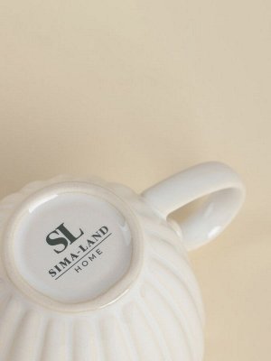 Sima-Land Home Набор кружек SL Home «Нимфея», 300 мл, 2 шт., керамика, теплый белый