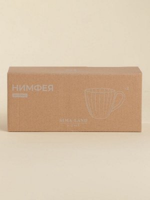 Sima-Land Home Набор кружек SL Home «Нимфея», 300 мл, 2 шт., керамика, теплый белый