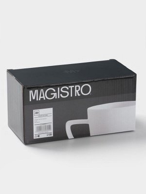 Кружки MagistroWhite Snow, набор 2 шт., 340 мл, фарфор, белые