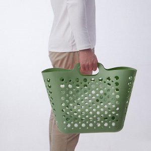 З10 SLIBB, Гибкая корзина для белья, зеленая, 24 л