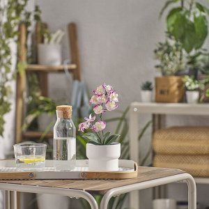 ФЕЙКА, искусственное растение в горшке, в / уличная Орхидея/ светло-фиолетовый, 9 см