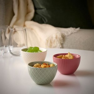 KEJSERLIG, Миска, разноцветная, 10 см/ 3 шт