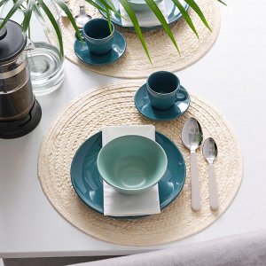 FÄRGKLAR, Чаша, матовая светло-бирюзовая, 12 см/ 4 шт