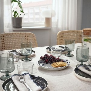 SILVERSIDA, Тарелка с рисунком/синяя, 20 см/ 2 шт