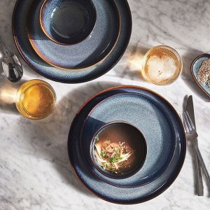 GLADELIG, Тарелка, синяя, 20 см/ 4 шт