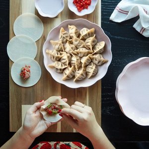 FÖSSTA, Тарелка глубокая, розовая с лепестками, 22 см