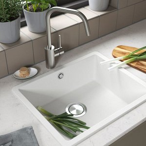 KILSVIKEN, встроенная раковина, 1 чаша, белый / кварцевый композит, 56x46 см