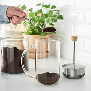 IKEA 365+, Кофеварка / чайник, прозрачное стекло / нержавеющая сталь, 1 л,