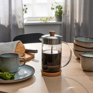 IKEA 365+, Кофеварка / чайник, прозрачное стекло / нержавеющая сталь, 1 л,