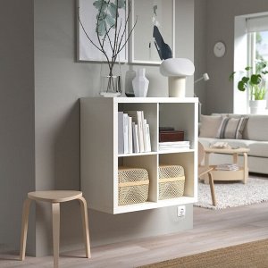 KALLAX, Стеллаж, белый глянцевый, 77х77 см